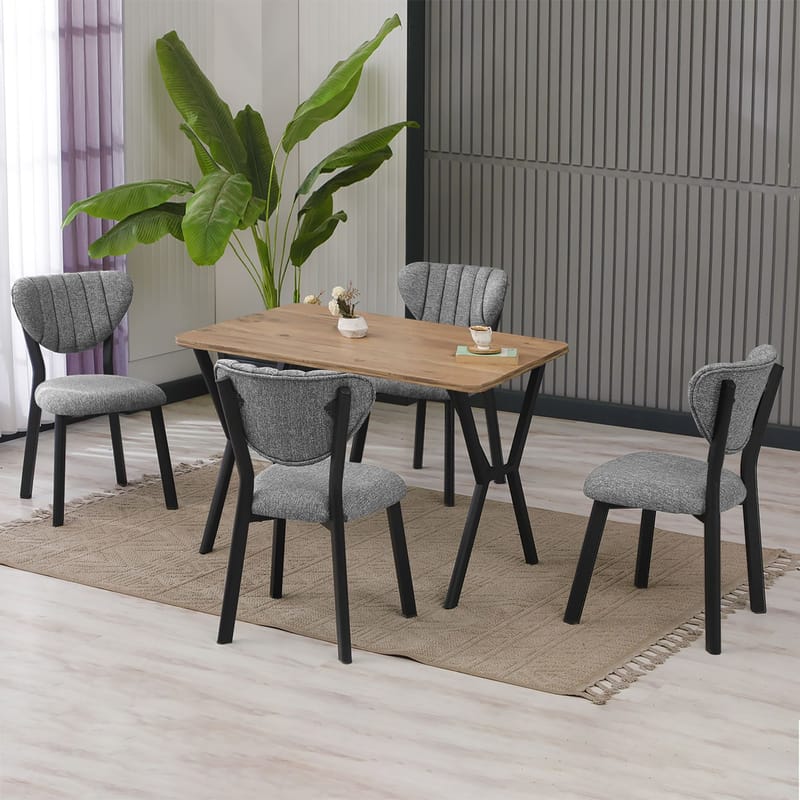 Krylor ruokailuryhmä pöytä 110 cm + 4 tuolia - Huonekalut - Pöytä & ruokailuryhmä - Ruokailuryhmä