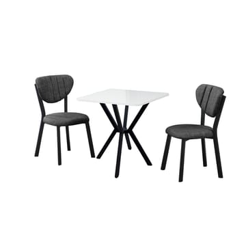 Krylor ruokailuryhmä pöytä 70 cm + 2 tuolia - Antrasiitti/Valkoinen - Huonekalut - Pöytä & ruokailuryhmä - Ruokailuryhmä