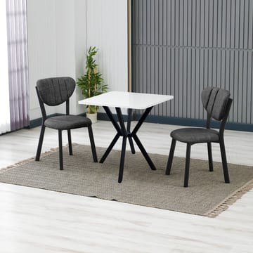 Krylor ruokailuryhmä pöytä 70 cm + 2 tuolia - Antrasiitti/Valkoinen - Huonekalut - Pöytä & ruokailuryhmä - Ruokailuryhmä