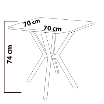 Krylor ruokailuryhmä pöytä 70 cm + 2 tuolia - Marineinsininen musta - Huonekalut - Pöytä & ruokailuryhmä - Ruokailuryhmä