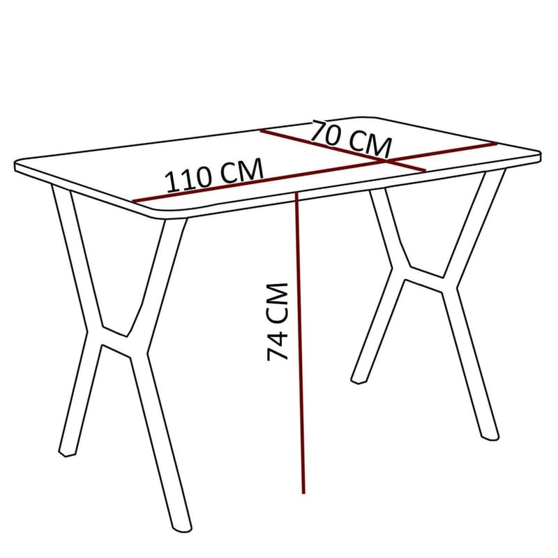 Krylor ruokapöytä 110 cm suorakulmainen - Huonekalut - Pöytä & ruokailuryhmä - Ruokapöydät & keittiön pöydät