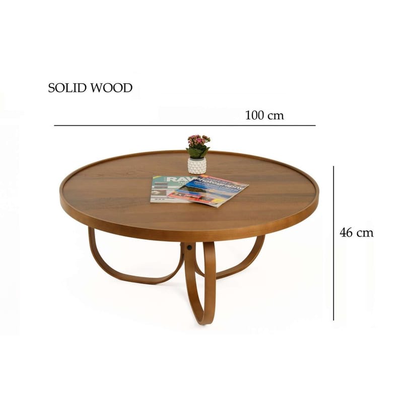 Kunti Sohvapöytä 100 cm - Tummanruskea - Huonekalut - Pöytä & ruokailuryhmä - Sohvapöytä