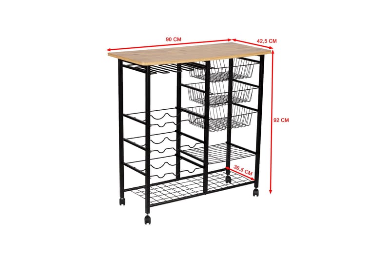 Laney Baaripöytä 32x90 cm - Ruskea/Musta - Huonekalut - Pöytä & ruokailuryhmä - Baaripöytä