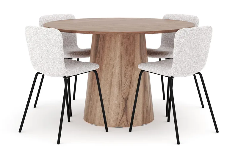 Lanzo Ruokapöytä 120 cm ja 4 Katy Ruokatuolia, undefined