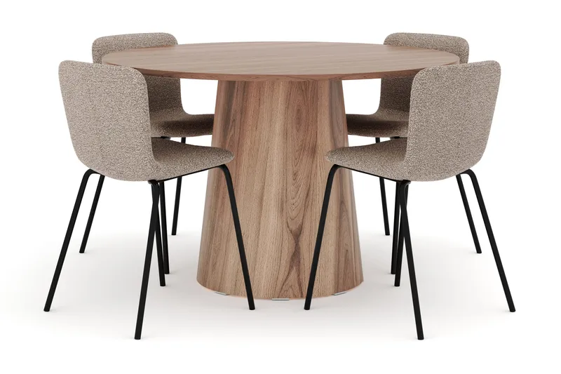 Lanzo Ruokapöytä 120 cm ja 4 Katy Ruokatuolia - Huonekalut - Pöytä & ruokailuryhmä - Ruokailuryhmä