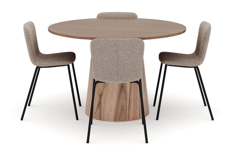 Lanzo Ruokapöytä 120 cm ja 4 Katy Ruokatuolia - Huonekalut - Pöytä & ruokailuryhmä - Ruokailuryhmä