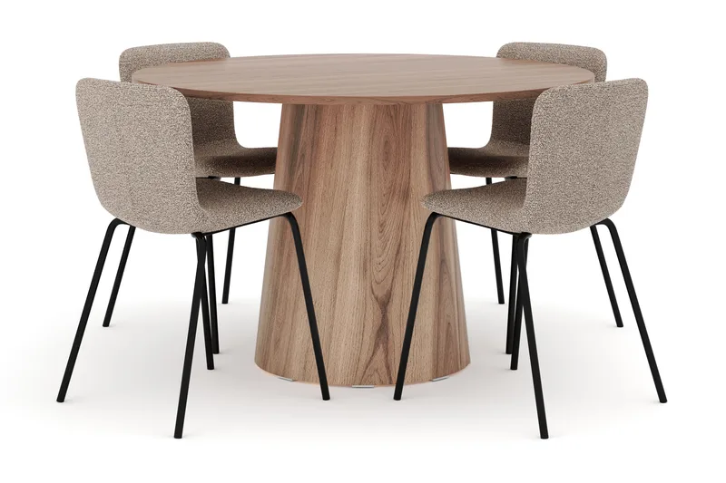 Lanzo Ruokapöytä 120 cm ja 4 Katy Ruokatuolia, undefined