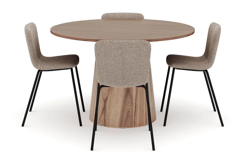 Lanzo Ruokapöytä 120 cm ja 4 Katy Ruokatuolia - Huonekalut - Pöytä & ruokailuryhmä - Ruokailuryhmä