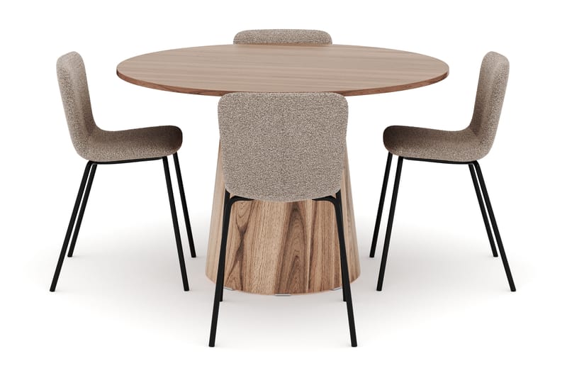 Lanzo Ruokapöytä 120 cm ja 4 Katy Ruokatuolia - Huonekalut - Pöytä & ruokailuryhmä - Ruokailuryhmä