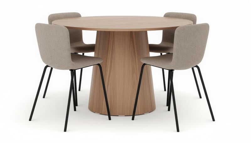 Lanzo Ruokapöytä 120 cm ja 4 Katy Ruokatuolia, undefined