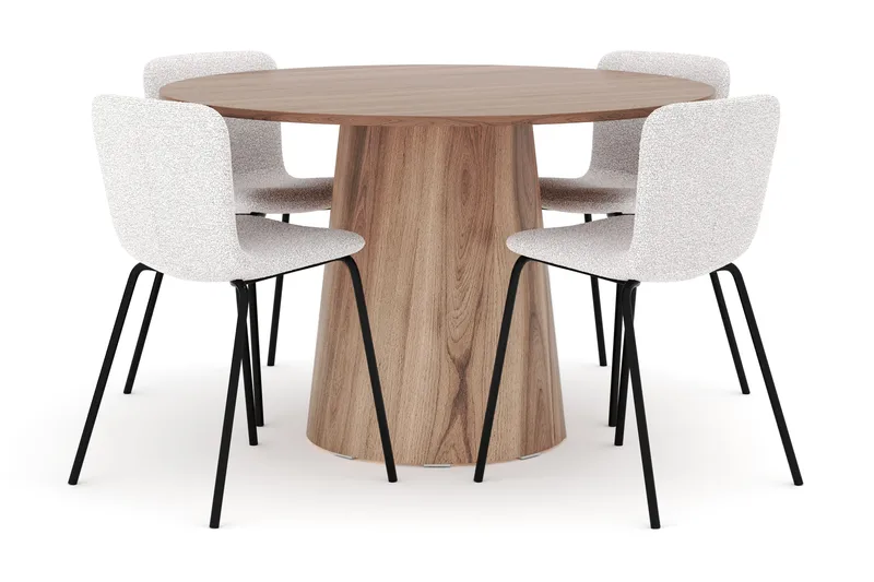 Lanzo Ruokapöytä 120 cm ja 4 Katy Ruokatuolia - Huonekalut - Pöytä & ruokailuryhmä - Ruokailuryhmä