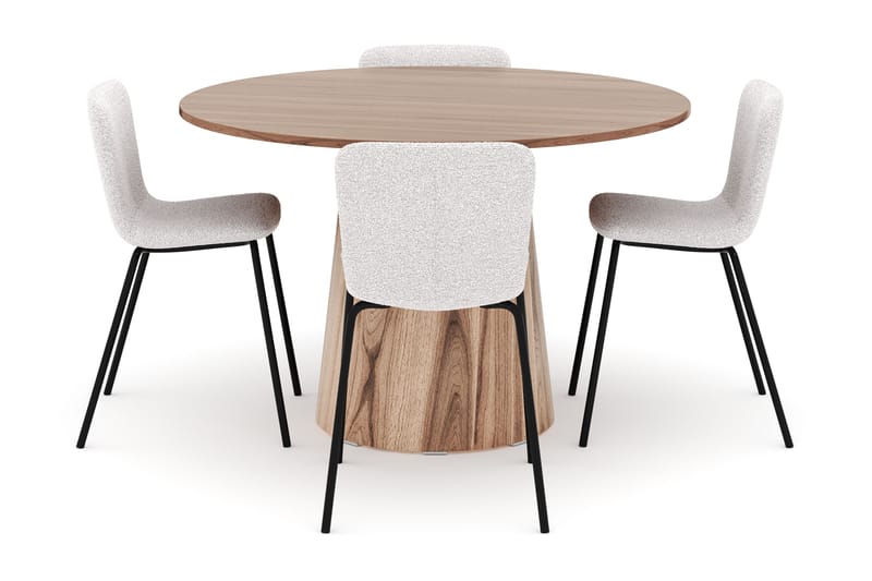 Lanzo Ruokapöytä 120 cm ja 4 Katy Ruokatuolia - Huonekalut - Pöytä & ruokailuryhmä - Ruokailuryhmä