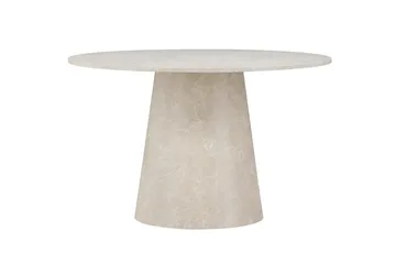 Lanzo Ruokapöytä 120 cm Pyöreä - Beige - Huonekalut - Pöytä & ruokailuryhmä - Ruokapöydät & keittiön pöydät