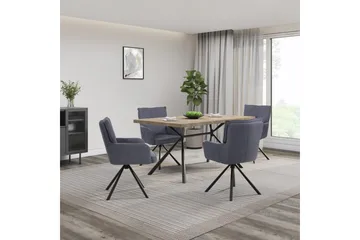 Larchant Ruokapöytä Suorakaiteen muotoinen 160x90 cm - Ruskea - Huonekalut - Pöytä & ruokailuryhmä - Ruokapöydät & keittiön pöydät