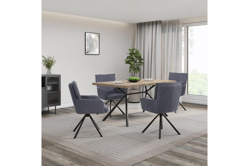 Larchant Ruokapöytä Suorakaiteen muotoinen 160x90 cm - Ruskea - Huonekalut - Pöytä & ruokailuryhmä - Ruokapöydät & keittiön pöydät