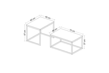 Leka Sohvapöytä 72 cm - Valkoinen - Huonekalut - Pöytä & ruokailuryhmä - Sohvapöytä