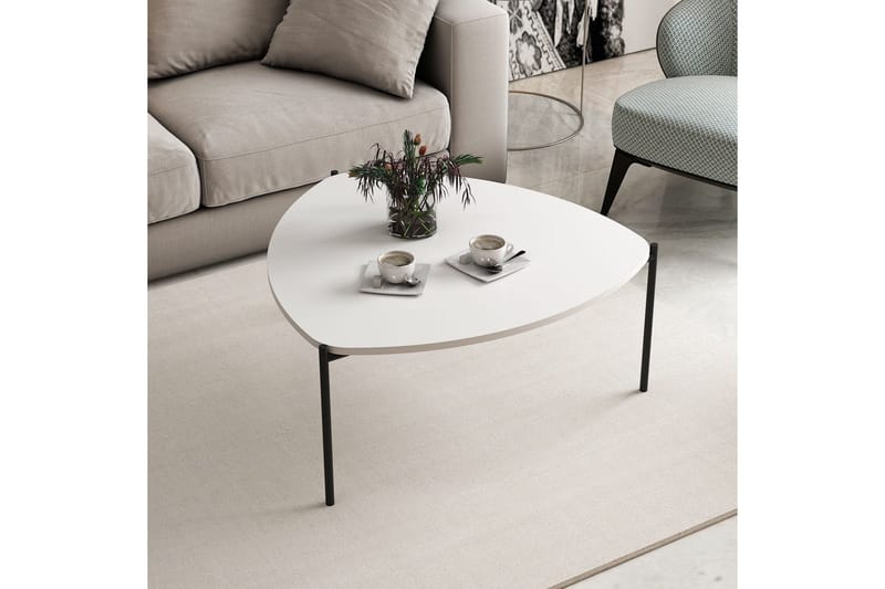 Lenny Sohvapöytä 90 cm - Valkoinen - Huonekalut - Pöytä & ruokailuryhmä - Sohvapöytä