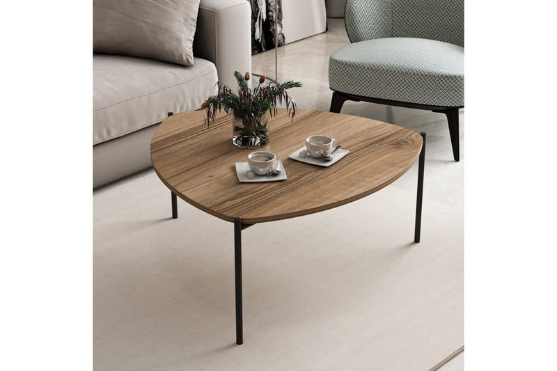 Lenny Sohvapöytä 90 cm - Pähkinäpuu - Huonekalut - Pöytä & ruokailuryhmä - Sohvapöytä