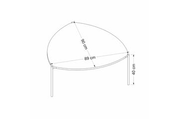Lenny Sohvapöytä 90 cm - Pähkinäpuu - Huonekalut - Pöytä & ruokailuryhmä - Sohvapöytä
