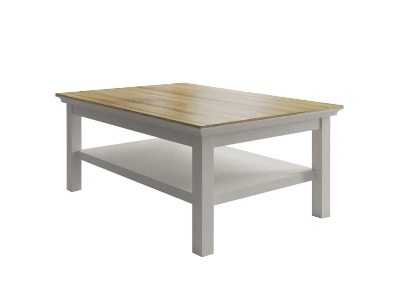 Letira Sohvapöytä 100 cm, kerma, tammi ja harmaa