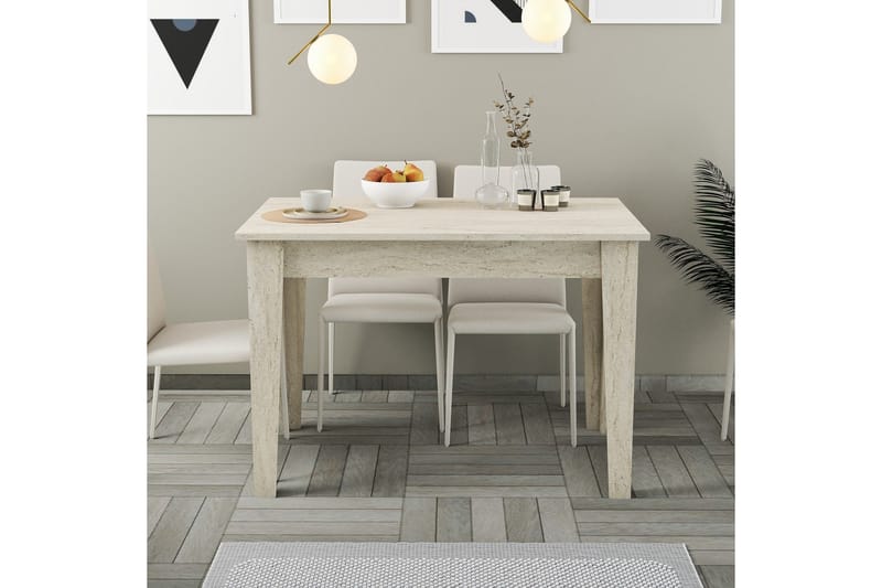 Levents Ruokapöytä 110 cm Suorakulmainen - Beige - Huonekalut - Pöytä & ruokailuryhmä - Ruokapöydät & keittiön pöydät
