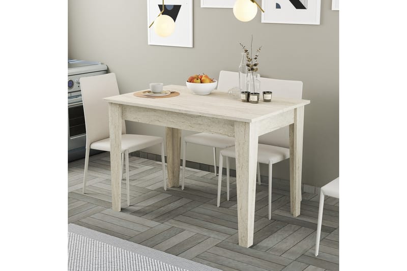 Levents Ruokapöytä 110 cm Suorakulmainen - Beige - Huonekalut - Pöytä & ruokailuryhmä - Ruokapöydät & keittiön pöydät