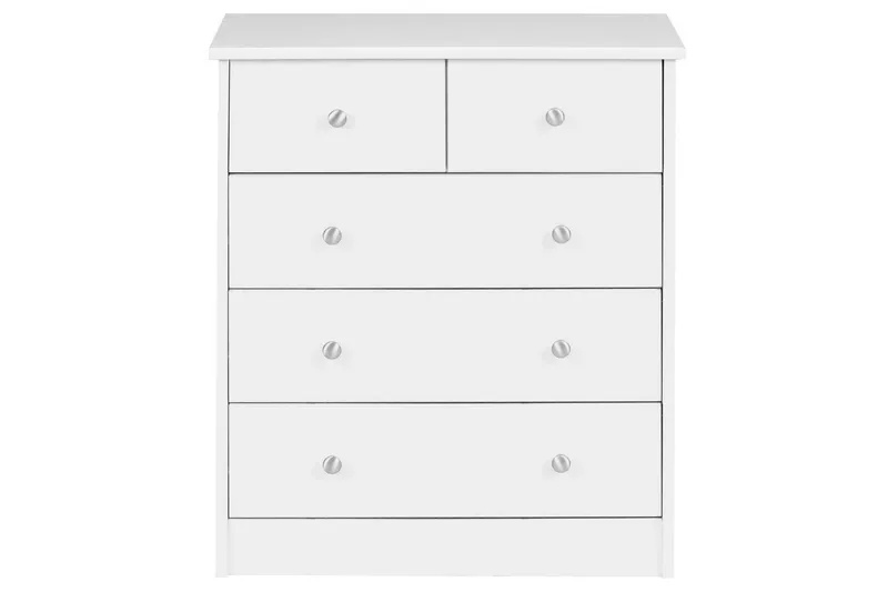 Lipasto Wohnling viidellä laatikolla, klassinen moderni tyyli Valkoinen - Valkoinen - Huonekalut - Pöytä & ruokailuryhmä - Meikki- & kampauspöydät