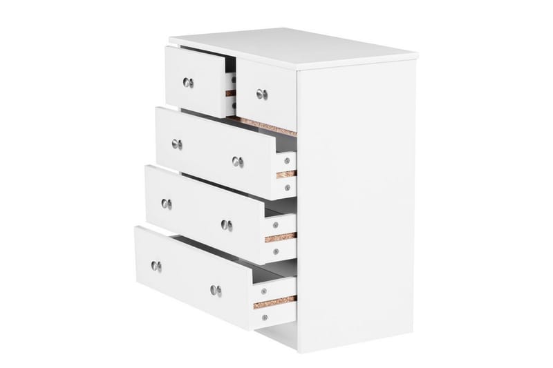 Lipasto Wohnling viidellä laatikolla, klassinen moderni tyyli Valkoinen - Valkoinen - Huonekalut - Pöytä & ruokailuryhmä - Meikki- & kampauspöydät