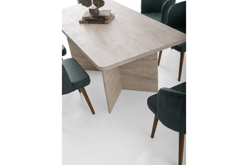 Loftia Ruokapöytä 180 cm Suorakulmainen - Travertiini - Huonekalut - Pöytä & ruokailuryhmä - Ruokapöydät & keittiön pöydät