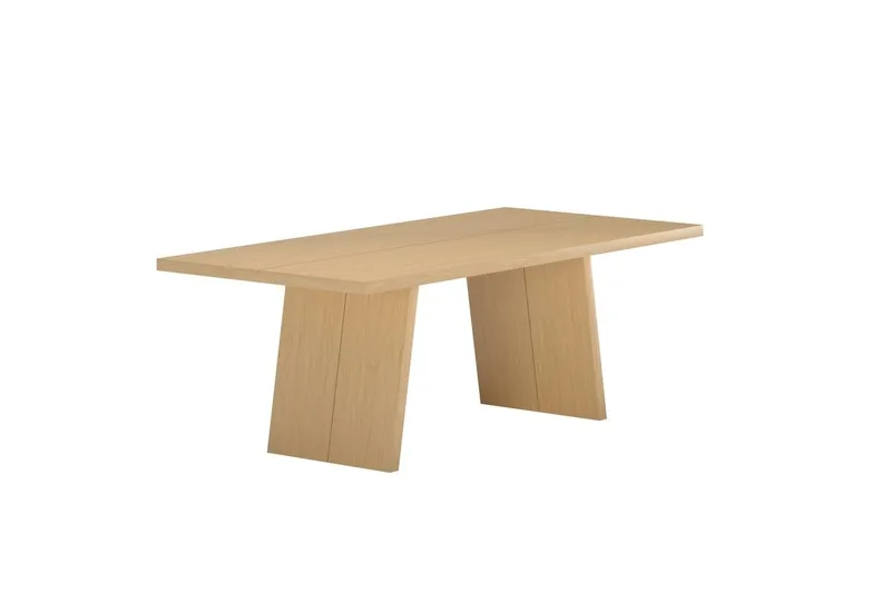 Logga suuri suorakulmainen ruokapöytä 210 cm puuta tammenjäljitelmällä - Beige - Huonekalut - Pöytä & ruokailuryhmä - Ruokapöydät & keittiön pöydät
