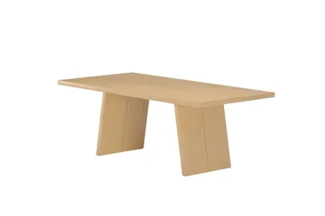 Logga suuri suorakulmainen ruokapöytä 210 cm puuta tammenjäljitelmällä - Beige - Huonekalut - Pöytä & ruokailuryhmä - Ruokapöydät & keittiön pöydät