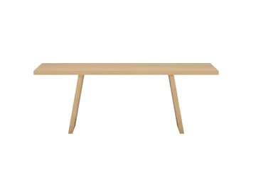 Logga suuri suorakulmainen ruokapöytä 210 cm puuta tammenjäljitelmällä - Beige - Huonekalut - Pöytä & ruokailuryhmä - Ruokapöydät & keittiön pöydät