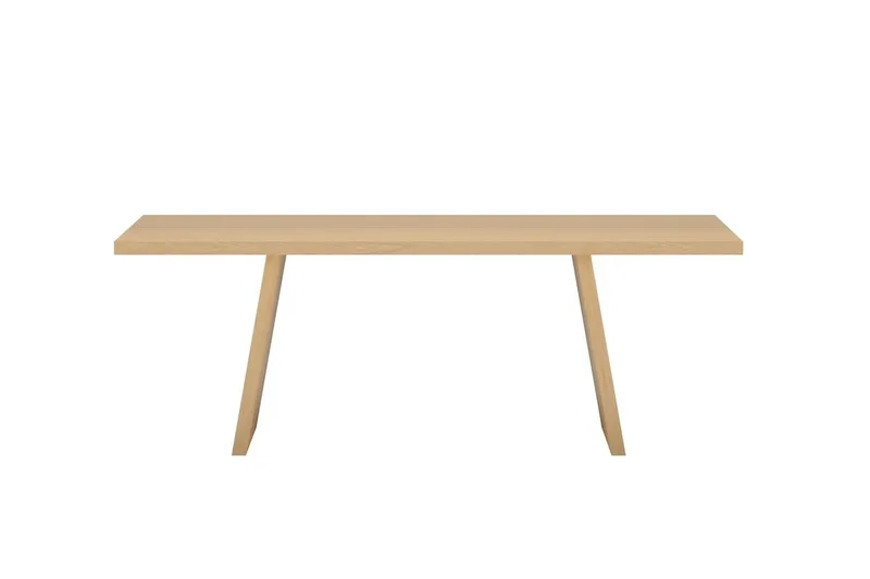 Logga suuri suorakulmainen ruokapöytä 210 cm puuta tammenjäljitelmällä - Beige - Huonekalut - Pöytä & ruokailuryhmä - Ruokapöydät & keittiön pöydät