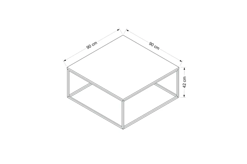 Loni Sohvapöytä 90 cm - Antrasiitti - Huonekalut - Pöytä & ruokailuryhmä - Sohvapöytä