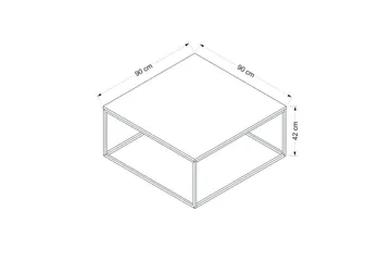 Loni Sohvapöytä 90 cm - Valkoinen - Huonekalut - Pöytä & ruokailuryhmä - Sohvapöytä