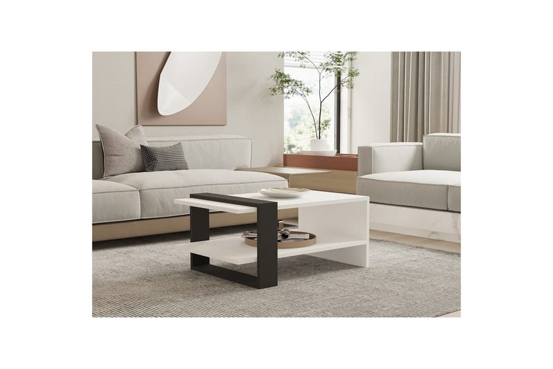 Lorva Sohvapöytä 80 cm - Antrasiitti/Valkoinen - Huonekalut - Pöytä & ruokailuryhmä - Sohvapöytä