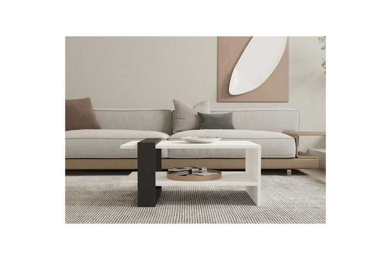 Lorva Sohvapöytä 80 cm - Antrasiitti/Valkoinen - Huonekalut - Pöytä & ruokailuryhmä - Sohvapöytä