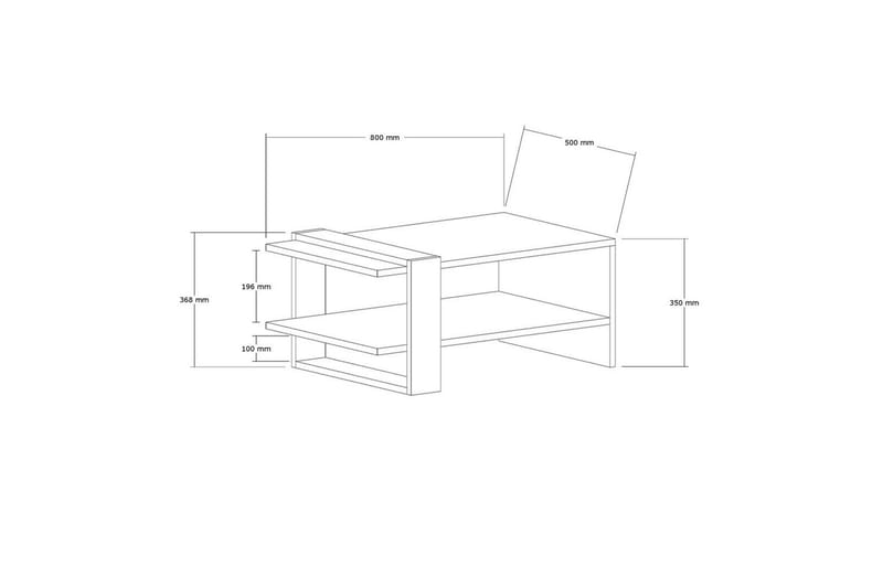 Lorva Sohvapöytä 80 cm - Antrasiitti/Valkoinen - Huonekalut - Pöytä & ruokailuryhmä - Sohvapöytä