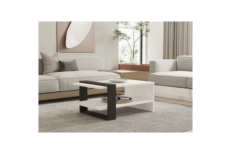 Lorva Sohvapöytä 80 cm - Antrasiitti/Valkoinen - Huonekalut - Pöytä & ruokailuryhmä - Sohvapöytä