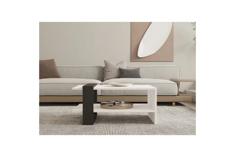 Lorva Sohvapöytä 80 cm - Antrasiitti/Valkoinen - Huonekalut - Pöytä & ruokailuryhmä - Sohvapöytä