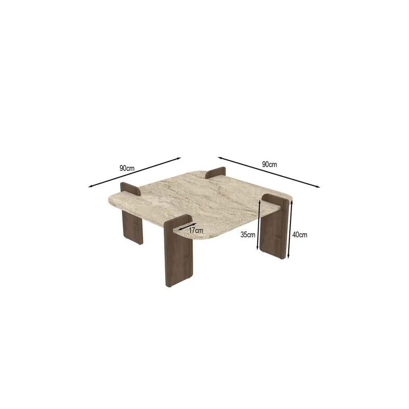 Lorvenor Sohvapöytä 90 cm - Tummanruskea - Huonekalut - Pöytä & ruokailuryhmä - Sohvapöytä