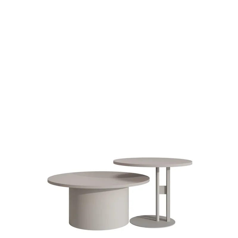 Lorvyn Pyöreä pöytäsarja 58/75 cm - beige - Huonekalut - Pöytä & ruokailuryhmä - Sohvapöytä