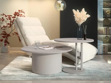 Lorvyn Pyöreä pöytäsarja 58/75 cm - beige - Huonekalut - Pöytä & ruokailuryhmä - Sohvapöytä