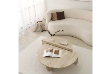 Louvrall Sohvapöytä 90 cm - Beige - Huonekalut - Pöytä & ruokailuryhmä - Apupöytä & sivupöytä - Sarjapöytä