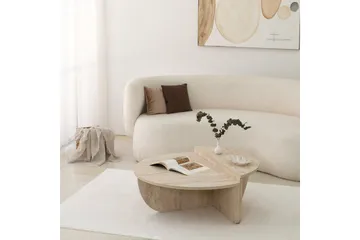 Louvrall Sohvapöytä 90 cm - Beige - Huonekalut - Pöytä & ruokailuryhmä - Apupöytä & sivupöytä - Sarjapöytä