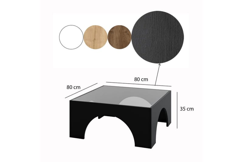 Lowan Sohvapöytä 80 cm - Musta - Huonekalut - Pöytä & ruokailuryhmä - Sohvapöytä