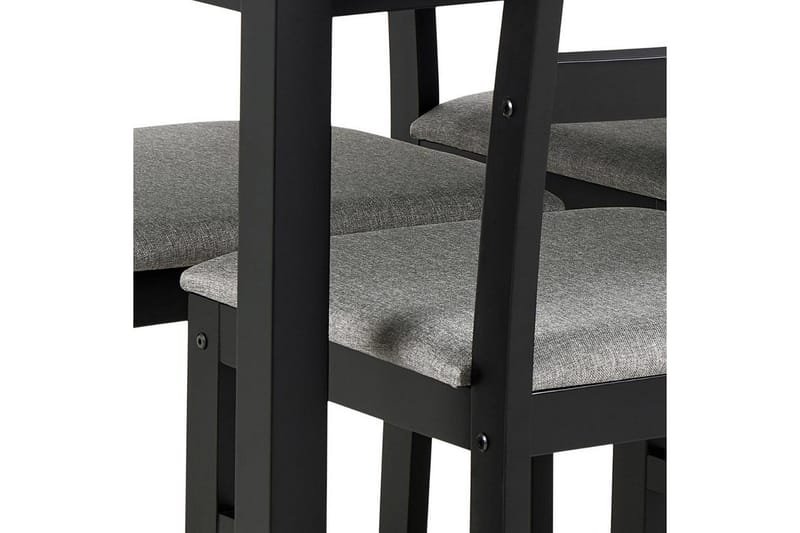 Lumino Ruokailuryhmä 110 Cm + 4 Ruokapöydän Tuolia - Musta - Huonekalut - Pöytä & ruokailuryhmä - Ruokailuryhmä