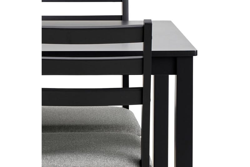 Lumino Ruokailuryhmä 110 Cm + 4 Ruokapöydän Tuolia - Musta - Huonekalut - Pöytä & ruokailuryhmä - Ruokailuryhmä