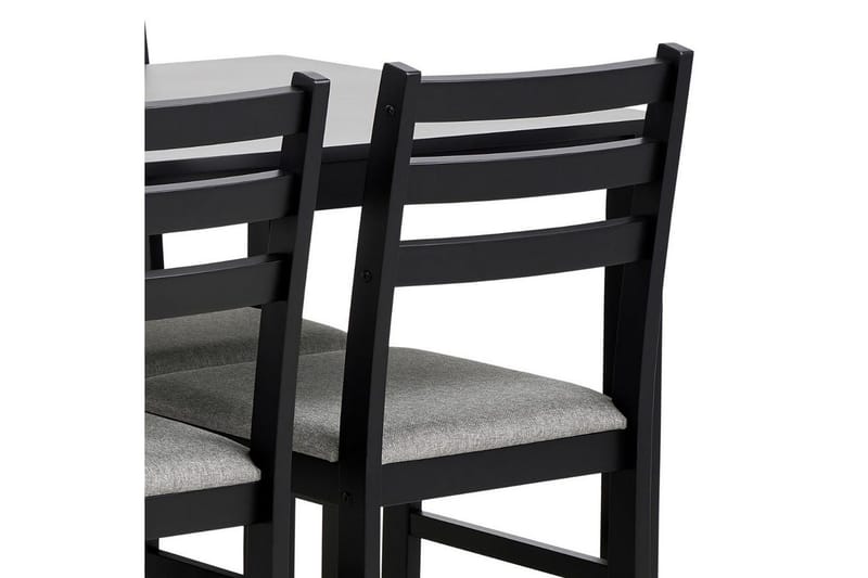 Lumino Ruokailuryhmä 110 Cm + 4 Ruokapöydän Tuolia - Musta - Huonekalut - Pöytä & ruokailuryhmä - Ruokailuryhmä