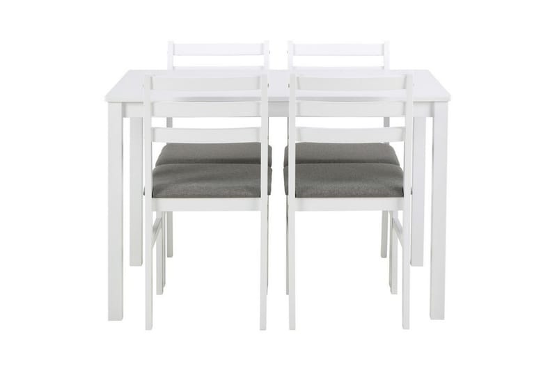 Lumino Ruokailuryhmä 110 Cm + 4 Ruokapöydän Tuolia - Valkoinen - Huonekalut - Pöytä & ruokailuryhmä - Ruokailuryhmä